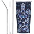 thumbnail image 1 of Sea Turtle Tumbler with Lid and Straw 20 OZ Stainless Steel Travel Coffee Mug Double Wall Insulated Cup Leakproof for Car Sports Cafe Office, 1 of 7