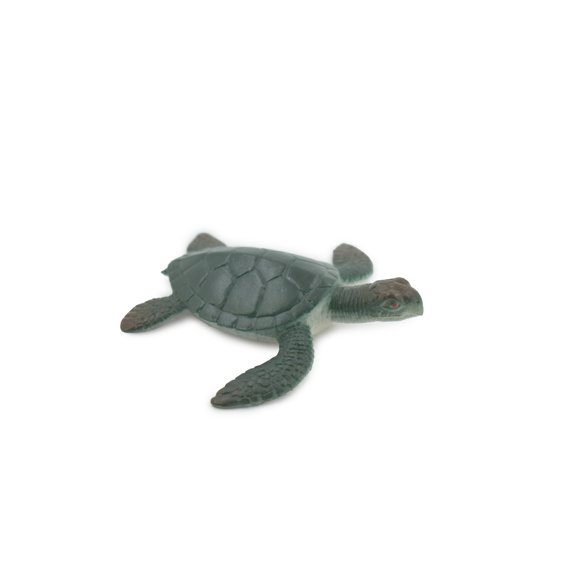 Sea Turtle, Two Tone Color, High Quality, Hand Painted, Rubber Reptile, Realistic, Figure, Model, Toy, Kids, Educational, Gift, 3" F0024 B22