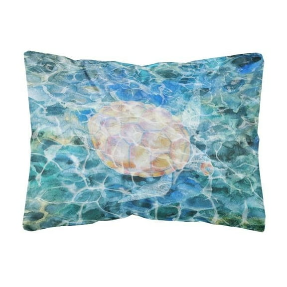 Sea Turtle Under Water Canvas Fabric Decorative Pillow