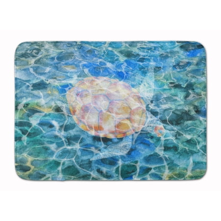 Sea Turtle Under water Machine Washable Memory Foam Mat