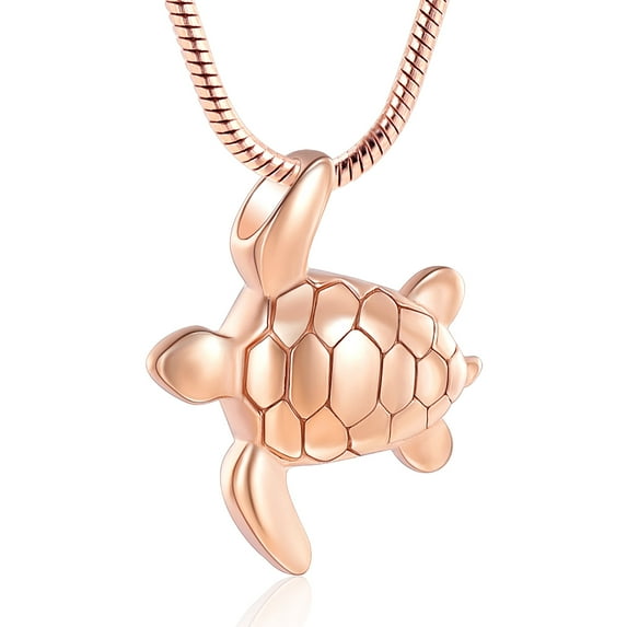 Sea Turtle Urn Necklace for Ashes Cremation Jewelry for Ashes Necklace Keepsake Memorial Urns Pendant Jewellery for Pets/Human Turtle Lovers