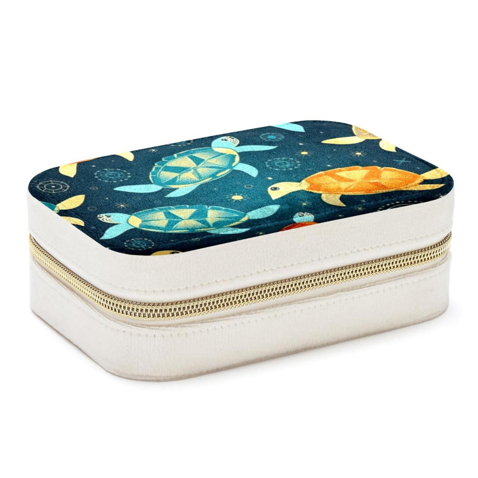 Sea Turtle Velvet Portable Travel Organizer with Removable Compartment ...