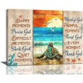 thumbnail image 1 of Sea Turtle Wall Art Inspirational Quotes Pictures Wall Decor Beach Ocean Sunset Canvas Painting Prints Coast Scenery Artwork Modern Home Decoration Framed for Living room Bedroom Bathroom Office, 1 of 7