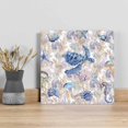 thumbnail image 1 of Sea Turtle Wall Art Painting on Canvas, Summer Coastal Nautical Coral Seahorse Canvas Art Home Prints Wall Art Framed Modern Artwork for Living Room Bedroom Wall Decor 20x20in, 1 of 9