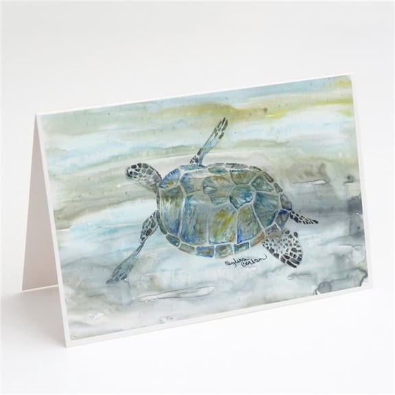 Sea Turtle Watercolor Greeting Cards & Envelopes - Pack of 8