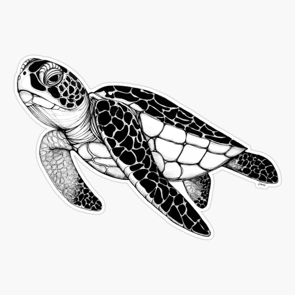 Sea Turtle Wildlife Conservation Sticker