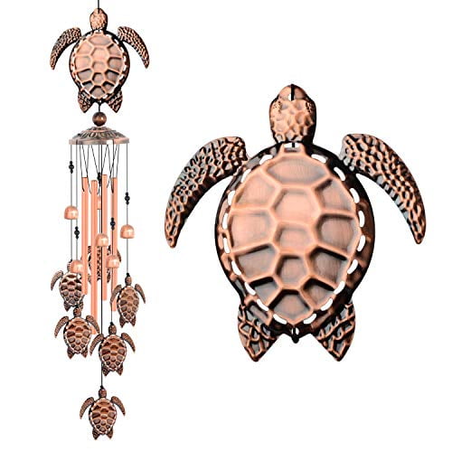 Sea Turtle Wind Chimes,Gifts for Mom Grandma Women,Outdoor Garden Patio Decor,with S Hook Indoor Outdoor Turtles Wind Chime for Outside,Turtles Gifts