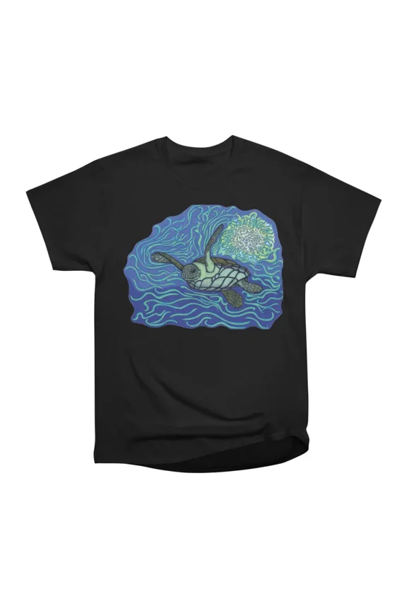 Sea Turtle in Ocean Sun T-Shirt Tee Gift For Him Merch For Her Apparel For Friend