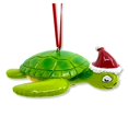 thumbnail image 1 of Sea Turtle with Santa Hat Christmas Tree Ornament, 1 of 4