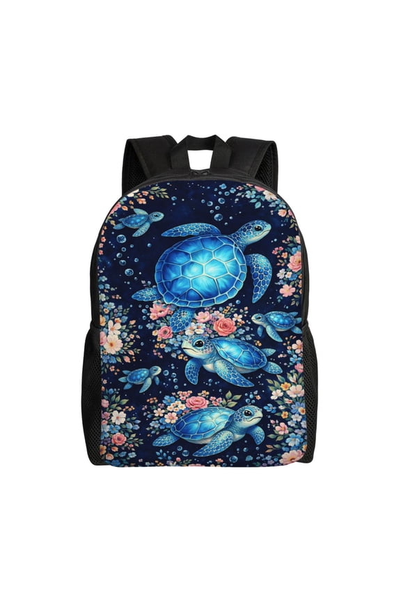 Sea Turtles Backpack Full Front Print Travel Laptop Bag for Men and Women