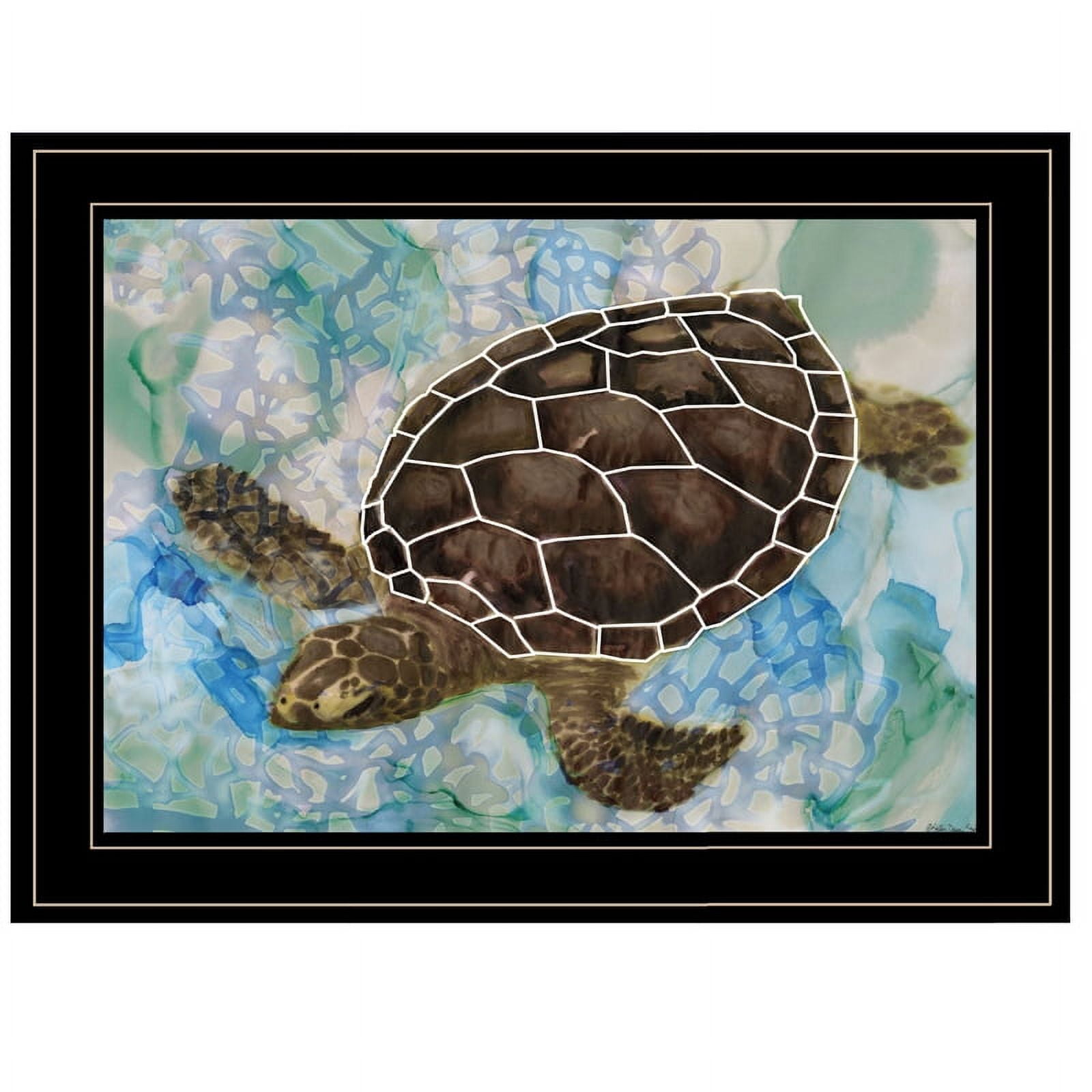Sea Turtles Collage II by Stellar Design Studio Print Wall Art Wood ...