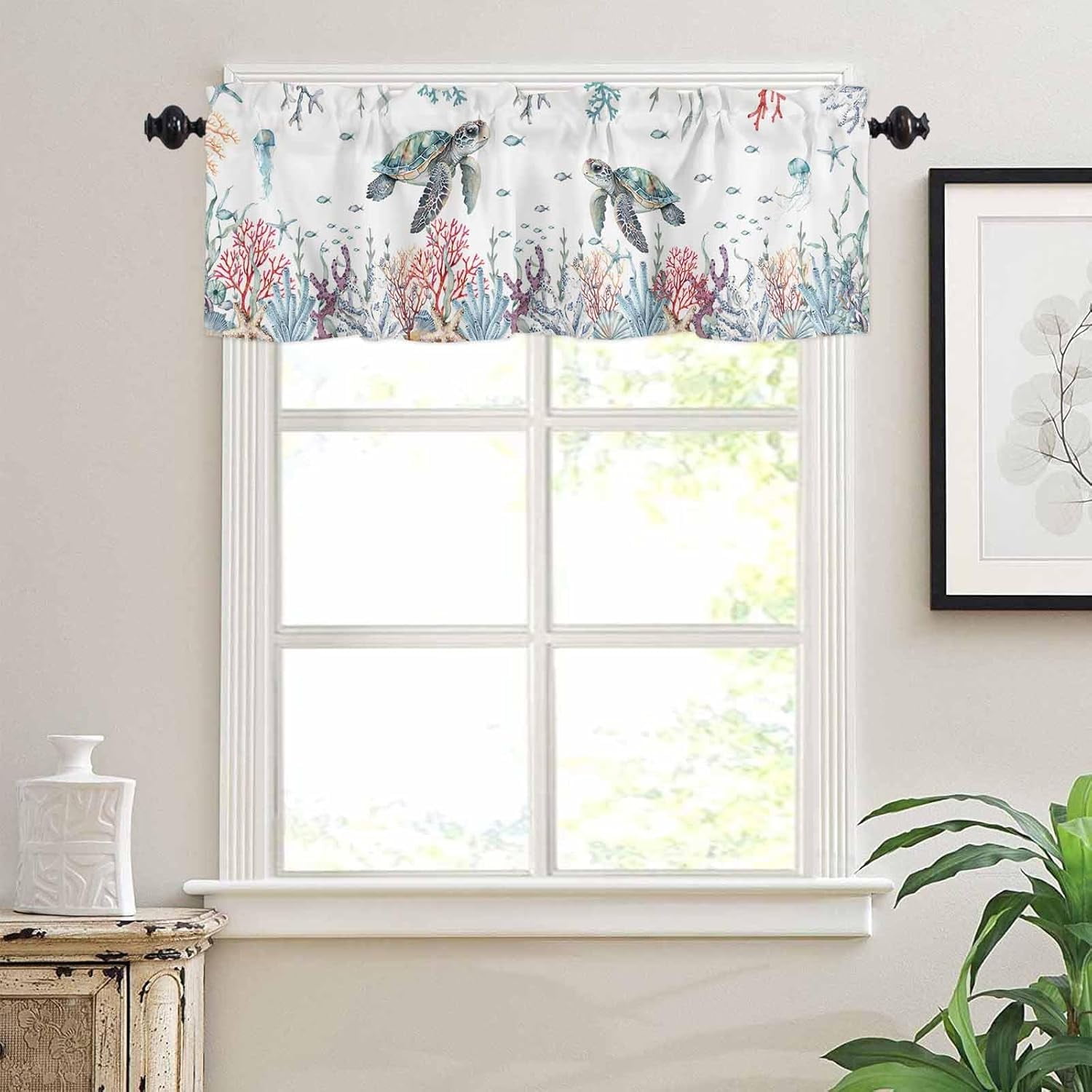 Thanksgiving Pumpkin Kitchen Curtain Valance, It's Fall Y'all Maple Leaves Sunflower Rod Pocket Valance Fall Short Window Treatment Decor Curtains For Bathroom Bedroom Curtain Over Sink 54x18in,1Panel