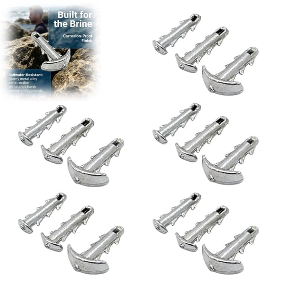 Sea Urchin Anchor Sinker Fishing Weight – Anti-Slip Locking Hook Saltwater Metal Sinker,（5 Pack 3/16 oz） for Surf & Inshore