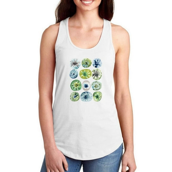 Sea Urchin Assortment I. Racerback Tank Women -June Erica Vess Designs, Female Medium