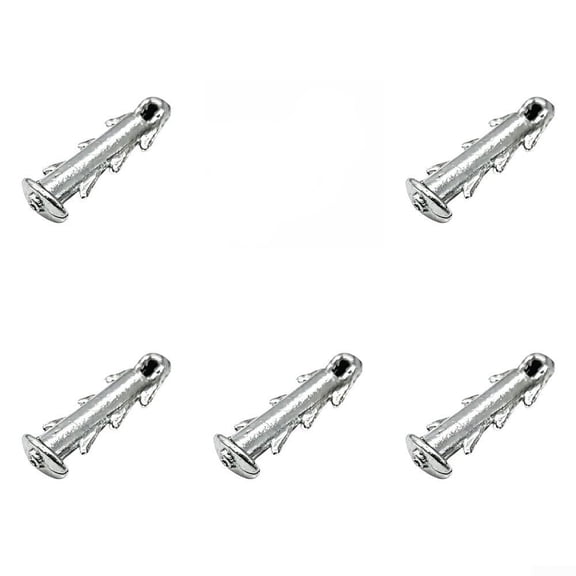 Sea Urchin Bait Anchor Shaped Sinker with Anti-Slip Locking Hook for Secure Fishing Setup Saltwater Metal Weight 3/32 to 3/16 oz Silver 5 Pack