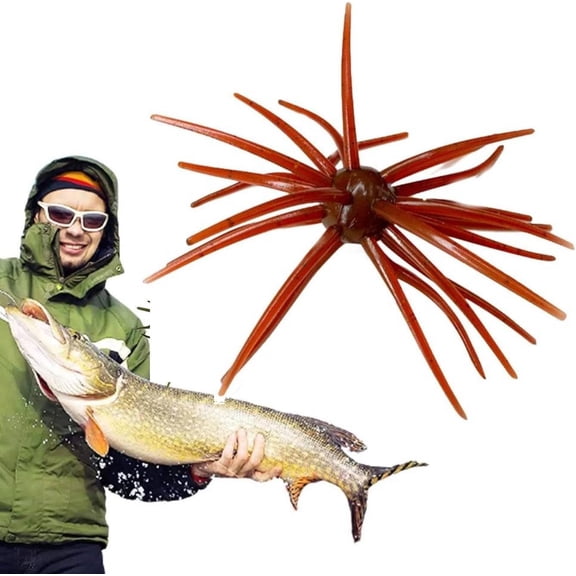 Sea Urchin Bait for Bass Fishing, Floating Soft Urchin Lure with Tentacles, Finesse Sea Urchin Baits for Drop Shot Neko Rig, Multi Species Dice Bait Alternative