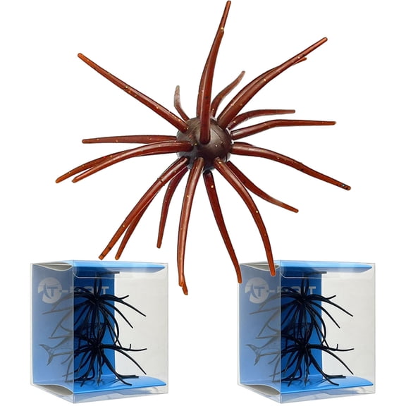 Sea Urchin Bass Fishing Lure Soft Creature Bait Coike Style Urchin Bait for Bass Fishing Swimbait Freshwater Fishing Bait with Hooks for Lake River Pond Fishing