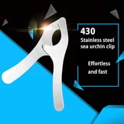 Sea Urchin Scissors, Stainless Steel Sea Urchin Cutter Tool for Labor Saving, Hook Design for Secure Grip, Seafood Shell Opener for Kitchen and Home Use