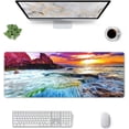 thumbnail image 1 of Sea Waterfall Scenery Gaming Mouse Pad Large Mouse Pad (31.5x11.8 Inch) Non-Slip Rubber Base Large Desk Mat Desk Protector for Home Office Gaming Work, 1 of 6