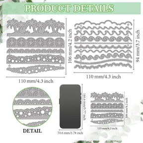 Sea Wave Edge Die Cuts for Card Making Coconut Tree Border Embossing Metal Cutting Dies Seaside Bubbles Paper Craft Die Cuts Stencils for Scrapbooking Craft Paper Birthday Card Gift Decor