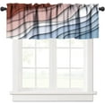 thumbnail image 1 of Sea Wave Geometric Valances Curtains Modern Geometric Abstract Beach Windows Short Curtain Valance for Kitchen Bedroom Bathroom Decor with Rod Pocket, One Panel 54X18 Inches, 1 of 5