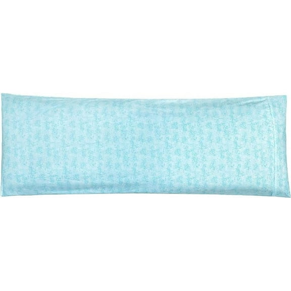 Elegant Comfort Ultra Soft Set of 2 Sea Waves Pint Pillowcases - 1500 Series Microfiber, Soft and Smooth Hidden Zipper Closure 2-Piece Pillow Covers - Body Pillowcase, Wave Aqua