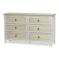thumbnail image 1 of Sea Wind Florida Captiva Island 6-Drawer Wood Dresser in White/Light Brown, 1 of 4