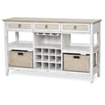 thumbnail image 1 of Sea Wind Florida Captiva Island Wood Sideboard with Baskets in White/Light Brown, 1 of 8