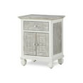 thumbnail image 1 of Sea Wind Florida Islamorada 2-Door Wood Nightstand with Drawer in Gray/White, 1 of 3