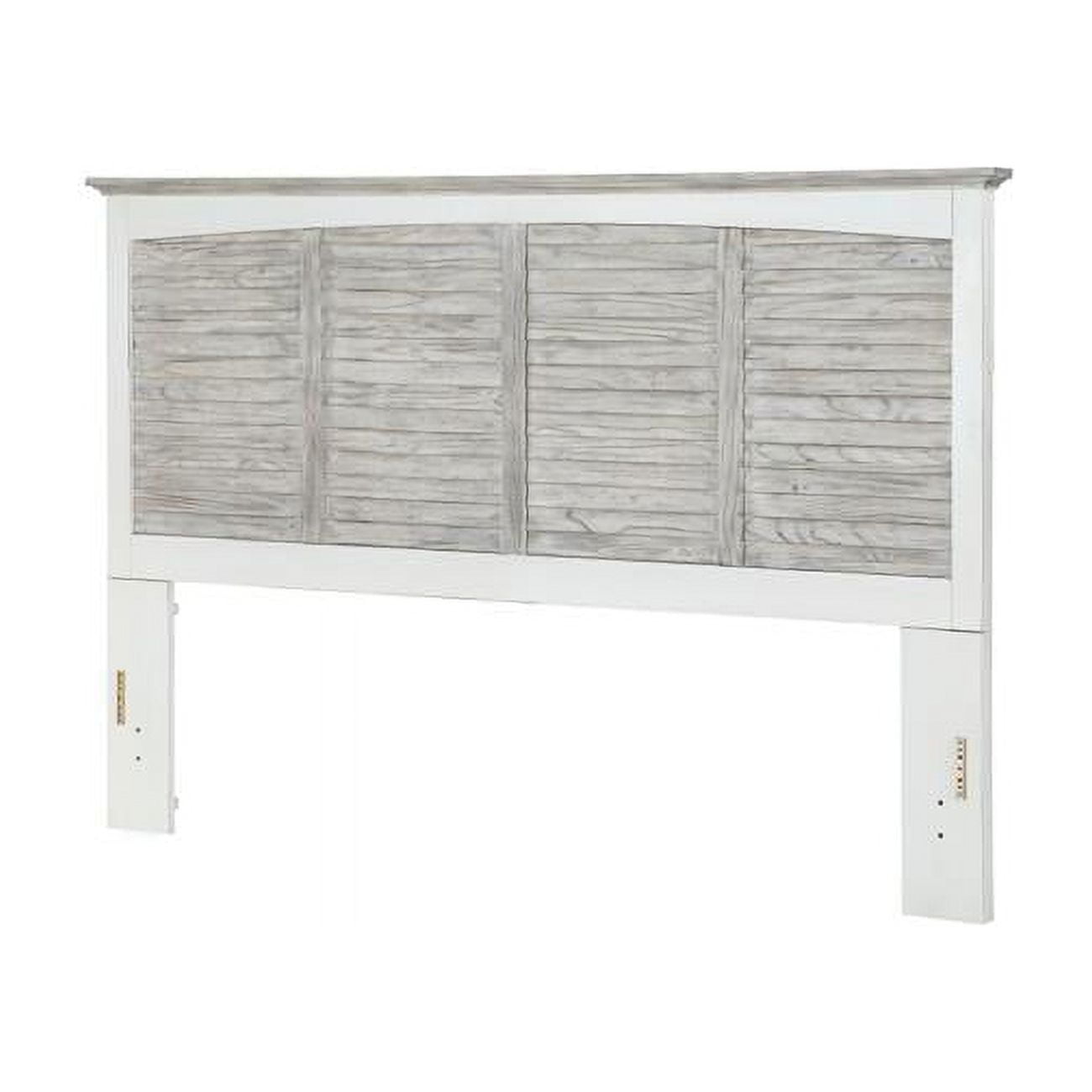Distressed Solid Wood Queen Headboard with Eco-Friendly Finish