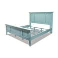 thumbnail image 1 of Sea Wind Florida Monaco Coastal Wood King Size Panel Bed in Blue, 1 of 3
