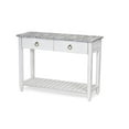 thumbnail image 1 of Sea Wind Florida Picket Fence Wood Console Table with Drawers in White/Gray, 1 of 7