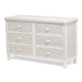 thumbnail image 1 of Sea Wind Florida Santa Cruz Wicker / Rattan Dresser with 6 Drawers in White, 1 of 9