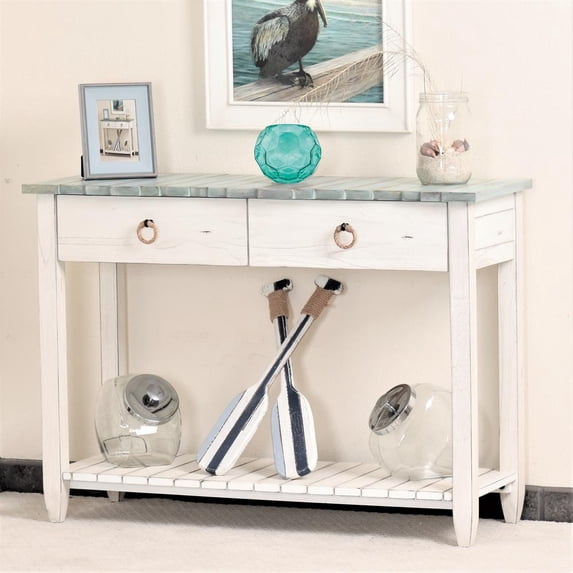 Sea Winds Coastal Furniture Wood Console Table, White