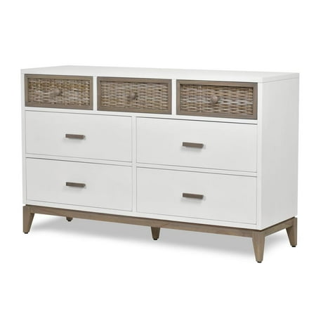 Sea Winds Kauai 7-Drawer Dresser White Finish