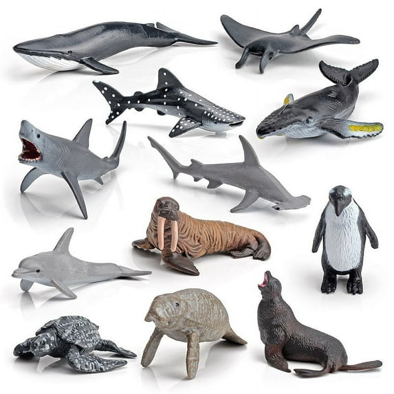 Sea World Animals Toys Great White Shark Simulation Ocean World Model Toys