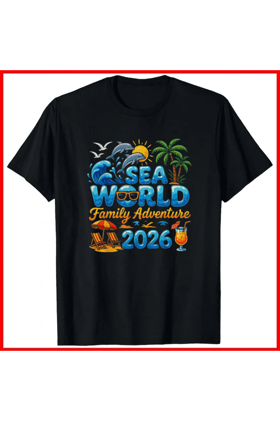 Sea World Family Adventure Beach Vacation Travel Unisex T-Shirt, up to size 5XL