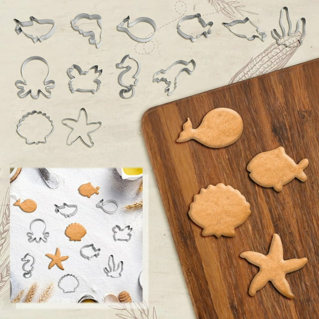 Sea World Series Stainless Steel Undersea Animal Cookie Mould Cake