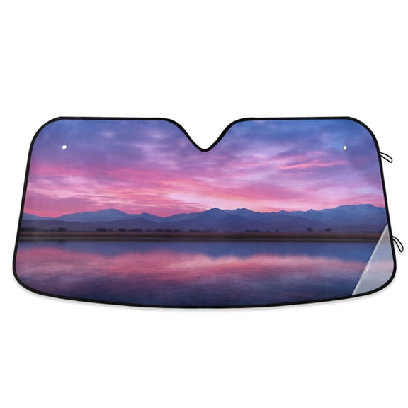 Sea and Mount Car Windshield Sun Shade Foldable Car Front Window Visor Heat and UV Protection 53x23.5