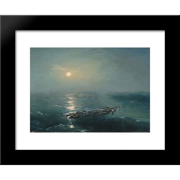 Sea at night 20x24 Framed Art Print by Aivazovsky, Ivan