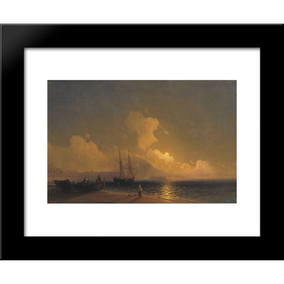 Sea at night 20x24 Framed Art Print by Aivazovsky, Ivan