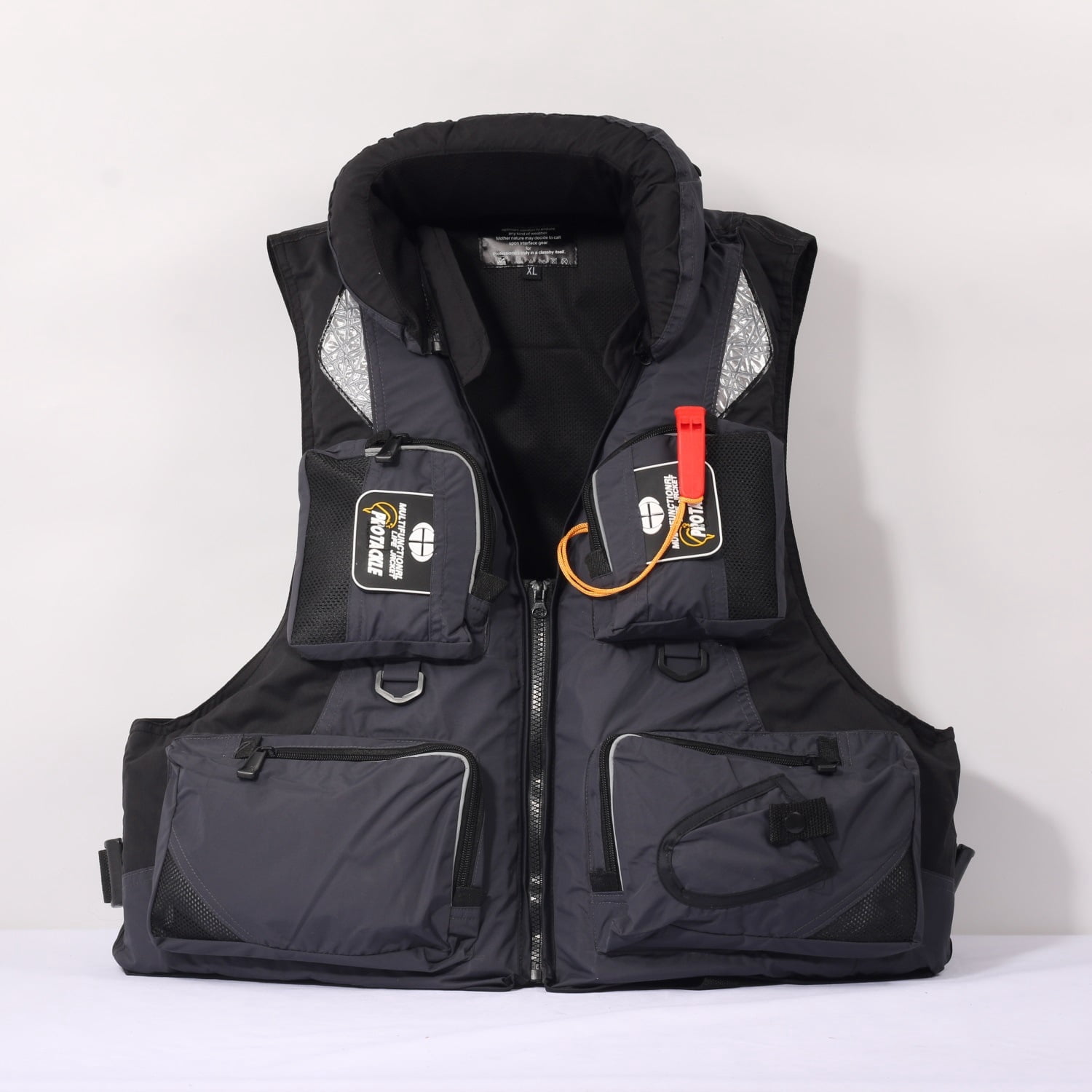Sea fishing life jacket, rock fishing adult fishing vest, multifunctional foam detachable portable swimming large buoyancy life vest
