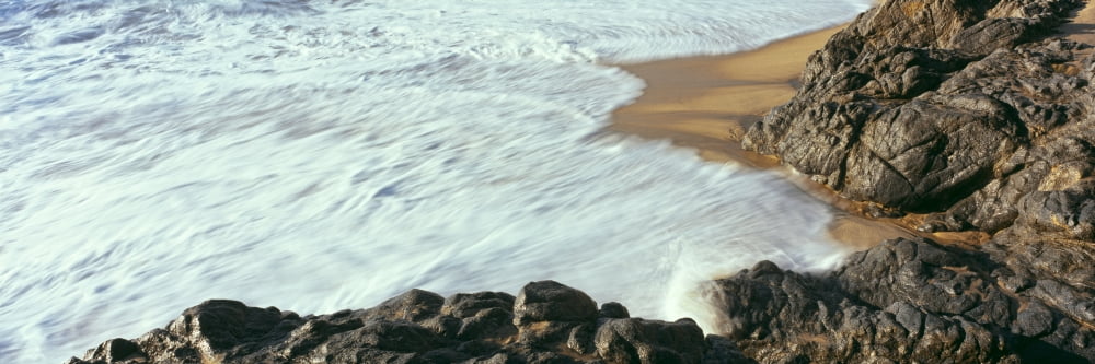 Sea foam on the beach Cerritos Beach Baja California Sur Mexico Canvas Art - Panoramic Images (27 x 9)