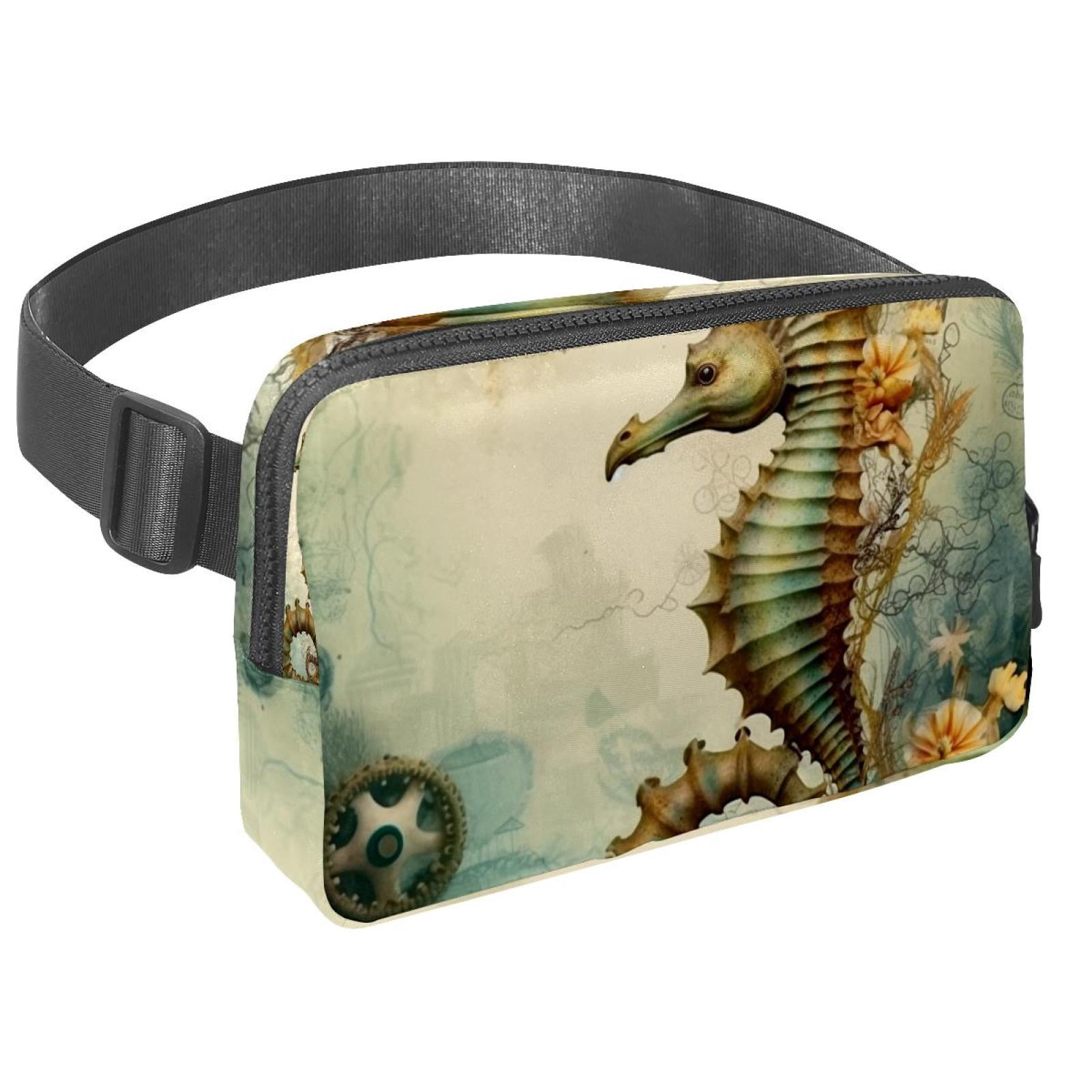 Sea horse Lightweight Adjustable Fanny Pack with Extension Strap - Unisex Crossbody Bag Money Belt