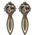 thumbnail image 1 of Sea horse Vintage Copper-Colored Lace Bookmarks: a Stainless Steel Reading Accessory Set -Book Markers for Book Lovers, 1 of 5