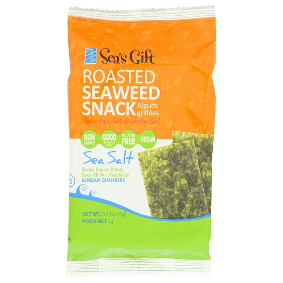 Sea's Gift Roasted Seaweed Snack, Sea Salt, 0.17oz