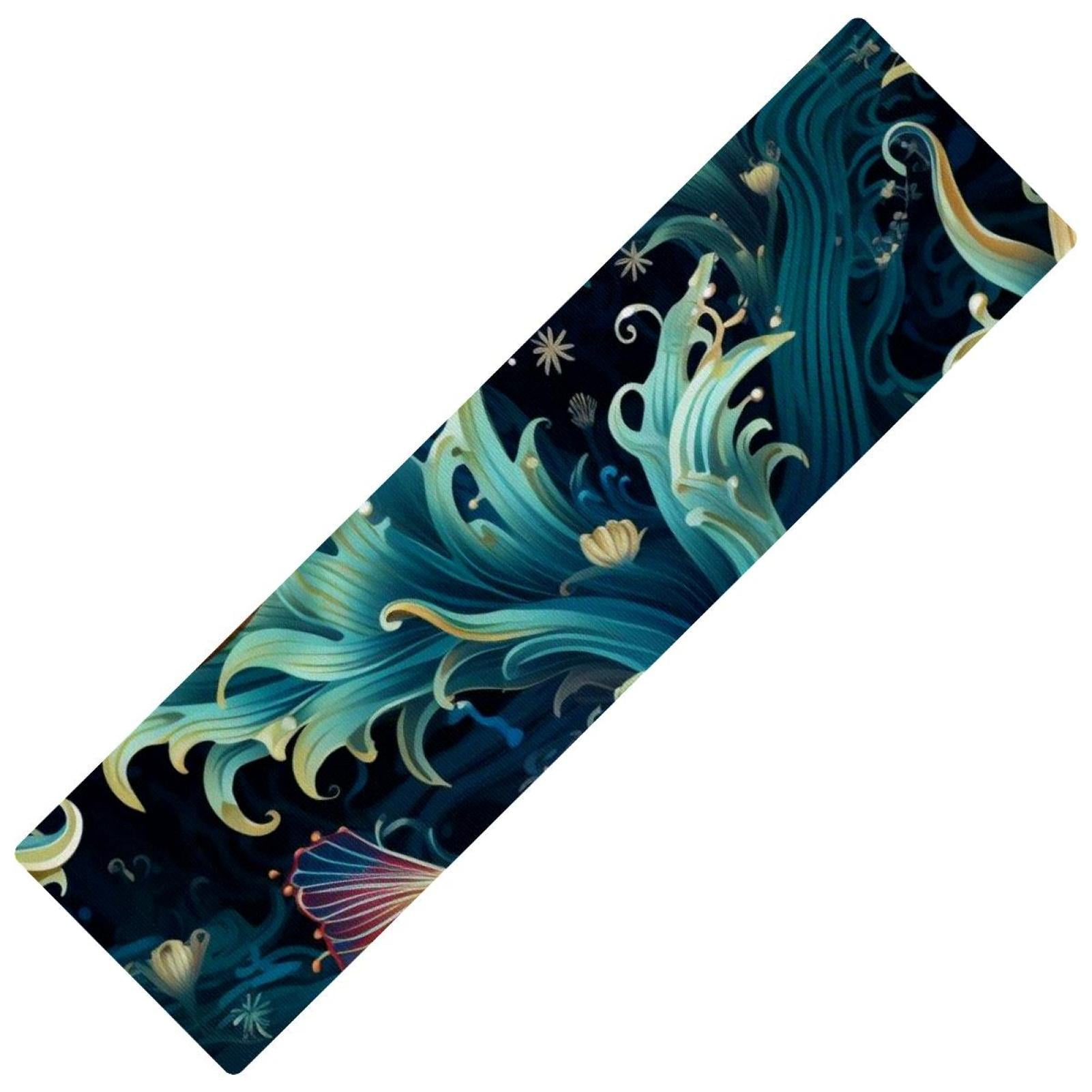 Sea slugs Kitchen Rugs Rectangular, 15.7"x59" Washable Absorbent Rubber Mat Kitchen Runners