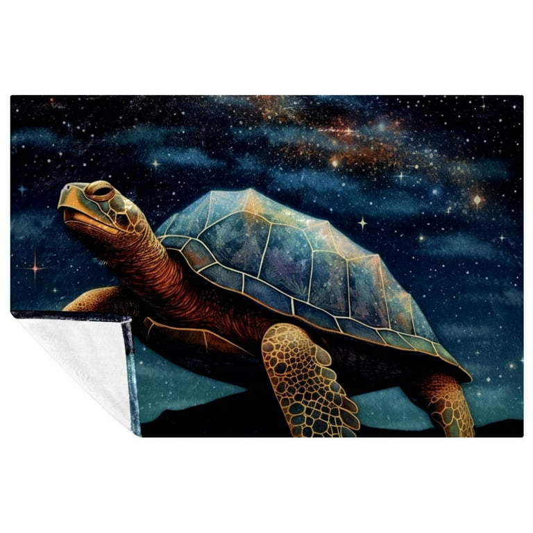 Sea turtle Custom Printed Microfiber Throw Blanket Soft and Warm Lightweight Blanket for Sofa Bed Couch Office and Camping Walmart