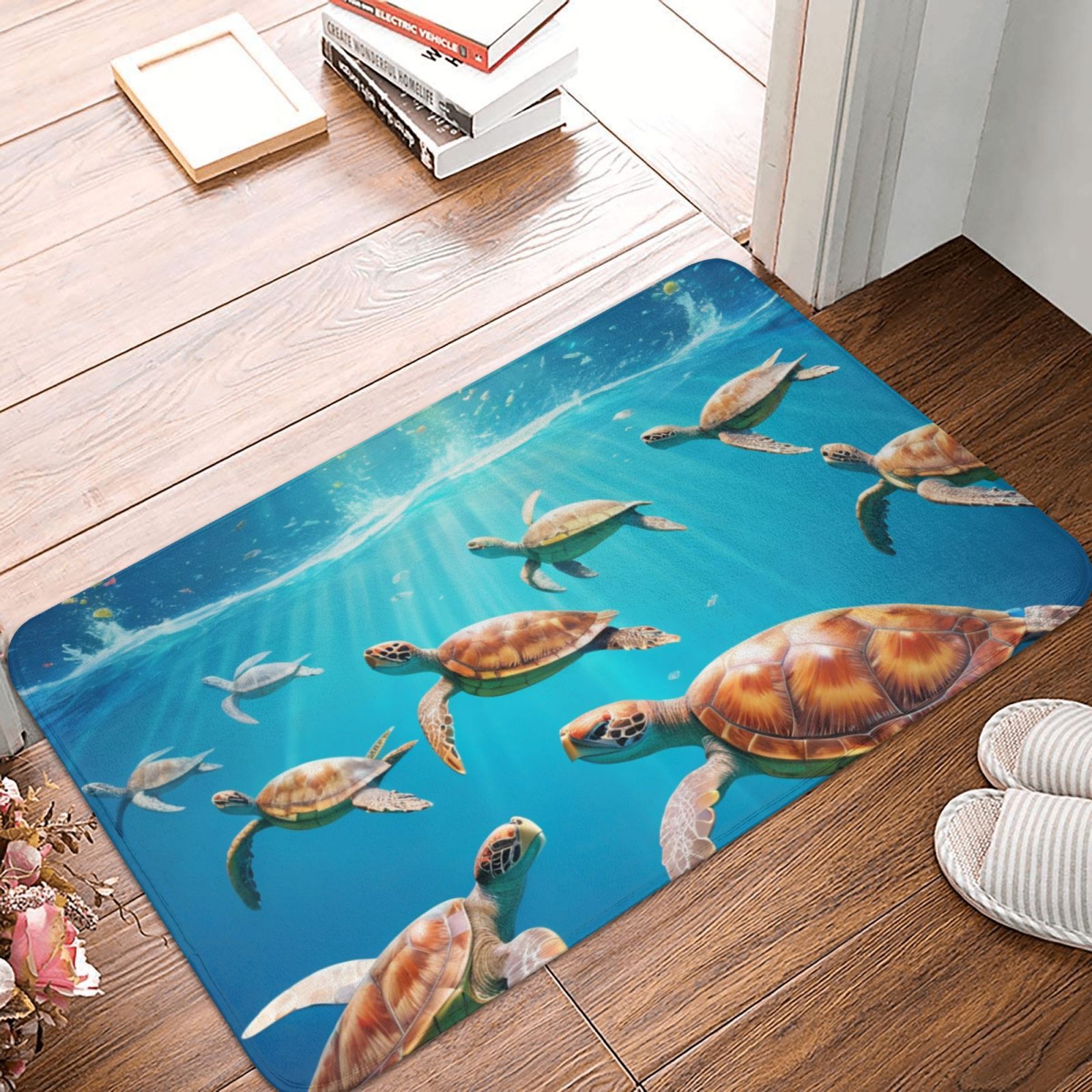 Sea turtle Door mat, entrance mat, carpet, indoor/front door/bathroom/kitchen and living room