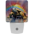 thumbnail image 1 of Sea turtle LED Square Night Lights - Bright and Compact Bedroom or Bathroom Lighting Solution with Auto on/Off Sensor - Set of 2 Square Shaped Nightlights, 1 of 6
